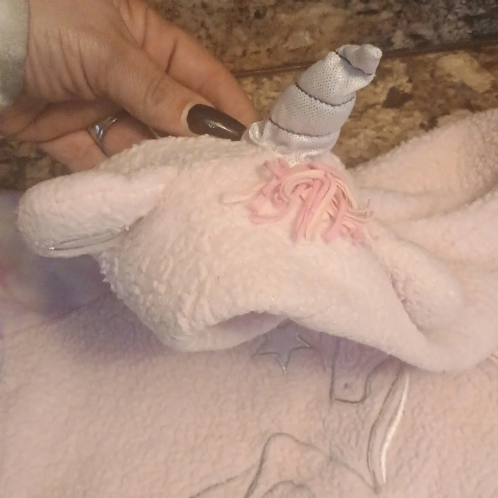 Cuddl Duds Unicorn Hoodie - Pink and Purple 7/8